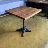 Table bistrot bois brut