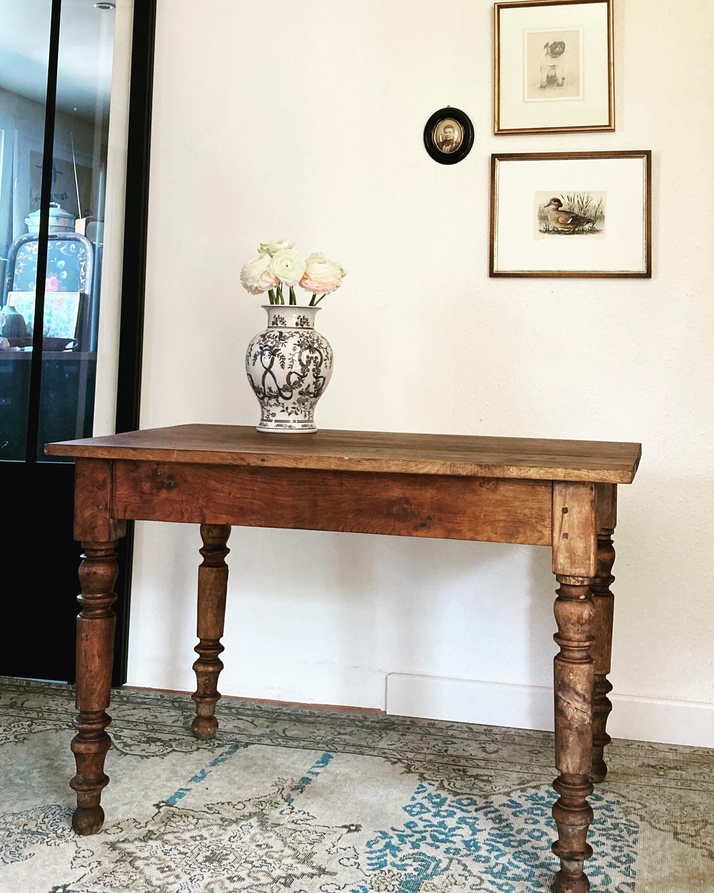 solid oak farmhouse table
