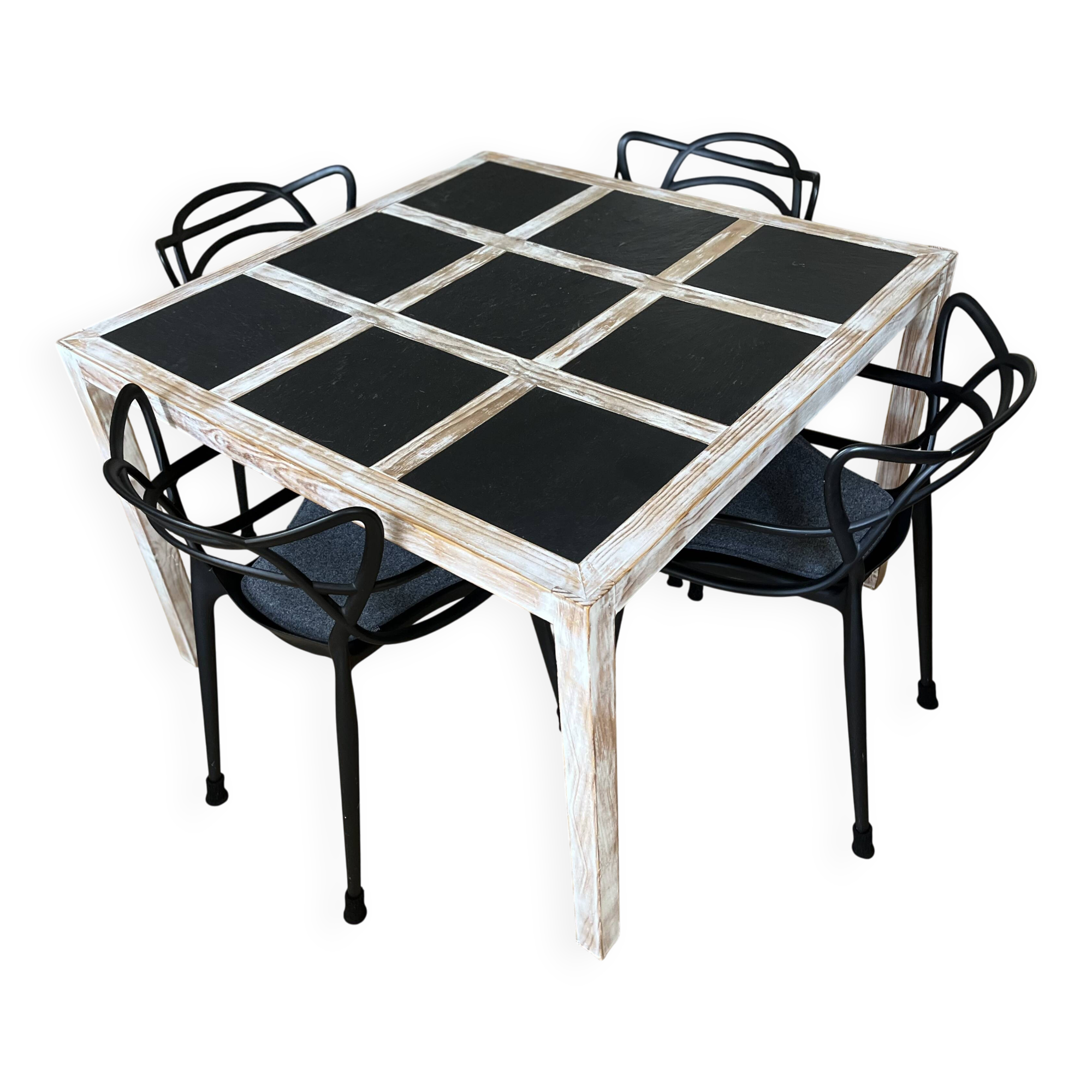 Slate and wood table