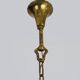 Chandelier, crown ceiling light in brass, 3 levels, 1 light, water drop pendants. 70s