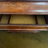 19th-century walnut and marble toilet commode in Louis Philippe style