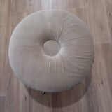 Velvet Swivel Pouf by ISKU 1960s Finland