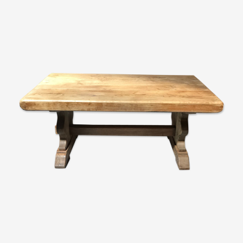 Rustic solid oak coffee table thinned