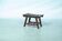 Bohemian footrest in wenge, 1970s Japandi stool