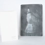 “L’attente” | Jean TOURET (1916-2004). Plaque en zinc enboutie