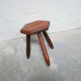 Vintage wooden tripod stool