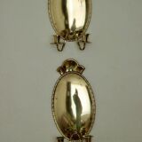 Pair of Swedish brass wall sconces from the mid-century.