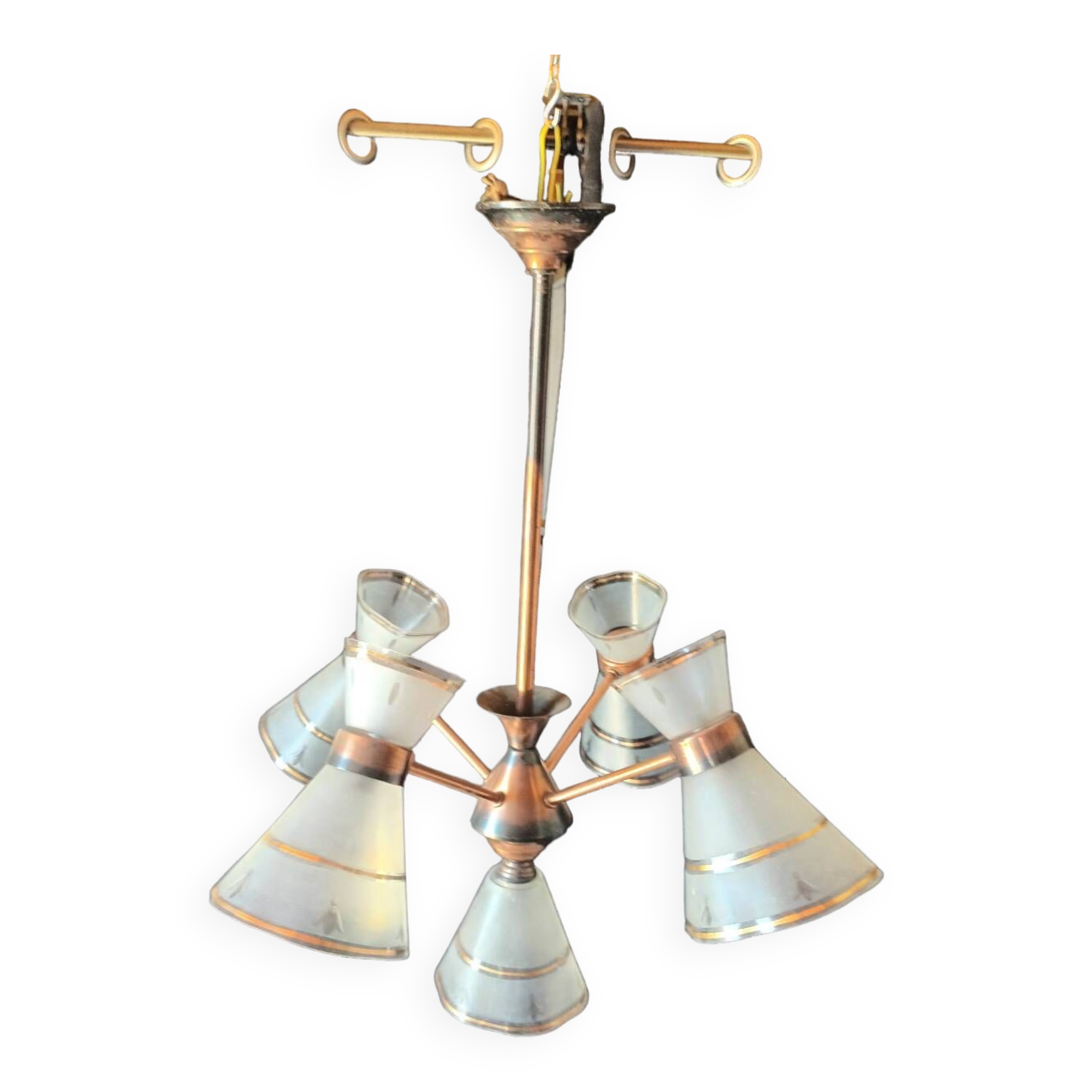 Antique 6-light chandelier