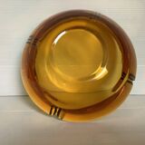 Large empty pocket ashtray thick glass