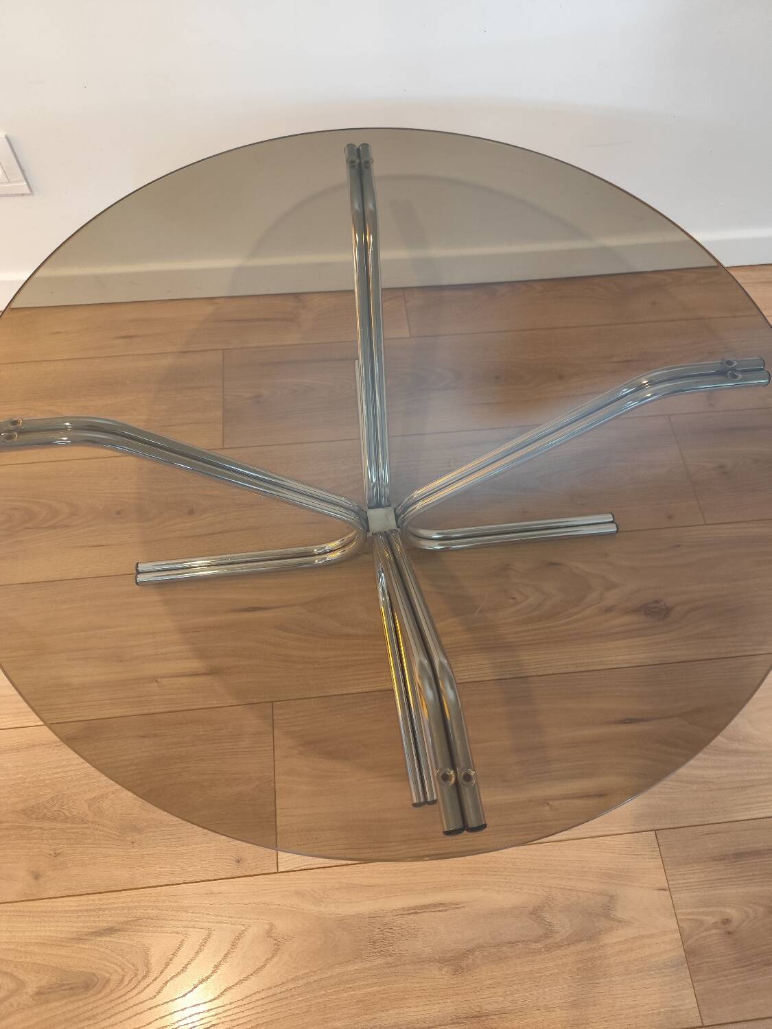 Vintage glass coffee table