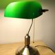 Bank lamp in opal green color años 80