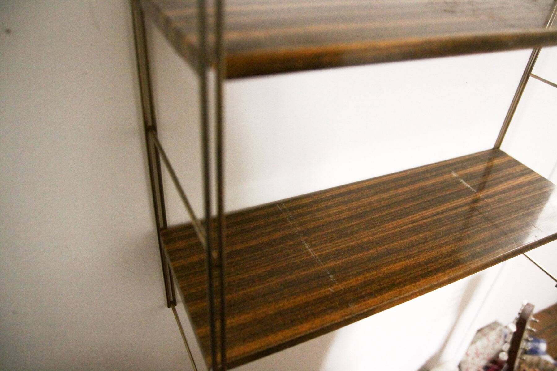 Vintage metal “string” shelf