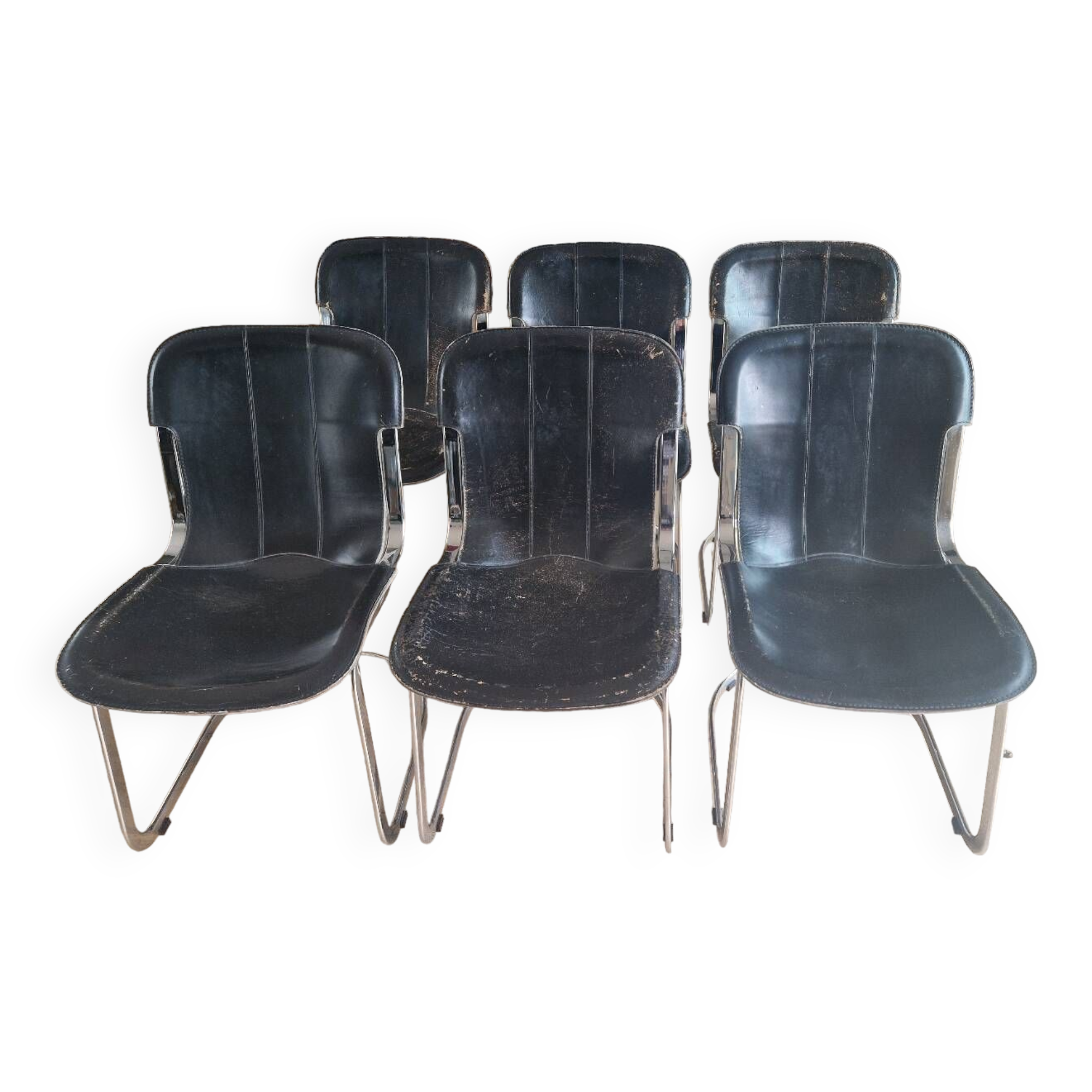 Set of six Cidue chairs