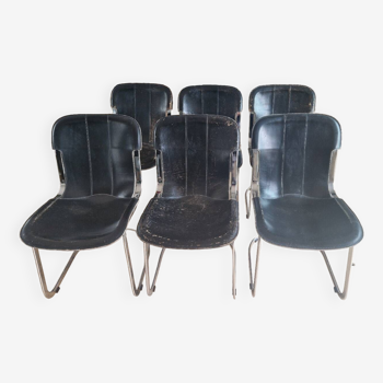 Set of six Cidue chairs