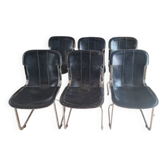 Set of six Cidue chairs