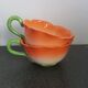 Pair of slurry cups flowers