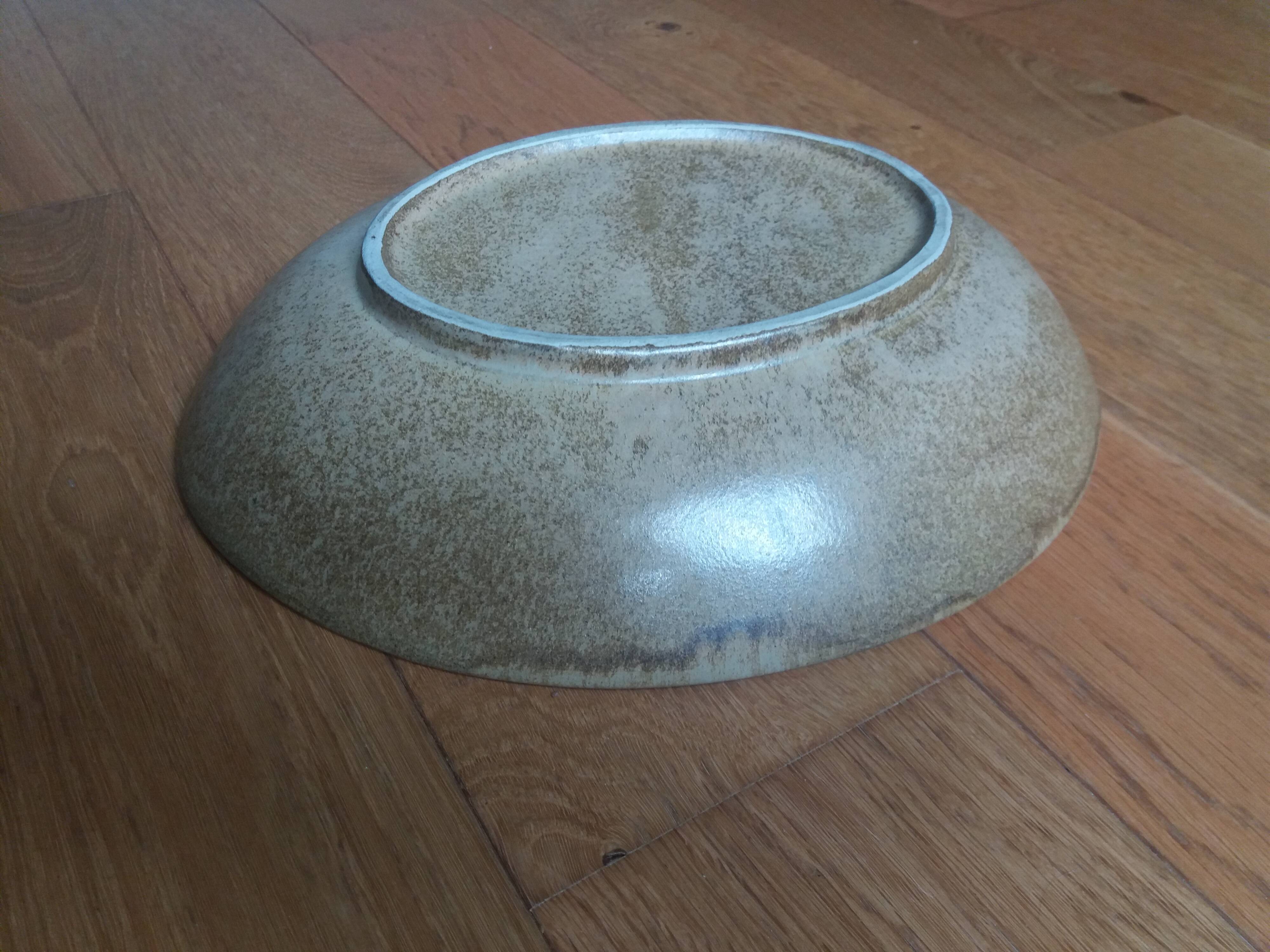 Stoneware salad bowl 35x30 cm