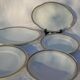 Table service 58 pieces in limoges porcelain uc - blue and gold border