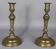 Pair of fluted bronze candlesticks Louis XVI period 27 cm