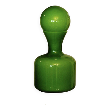 Carafe vintage scandinave en verre souflé 1970