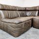 Vintage modular leather sofa by Rolf Benz 1970s