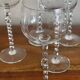 8 glasses with twisted stem and star pattern