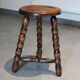 Mid-century design tripod stool, by Charles Dudouyt.