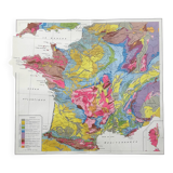 Old map of France from 1950 43x43cm