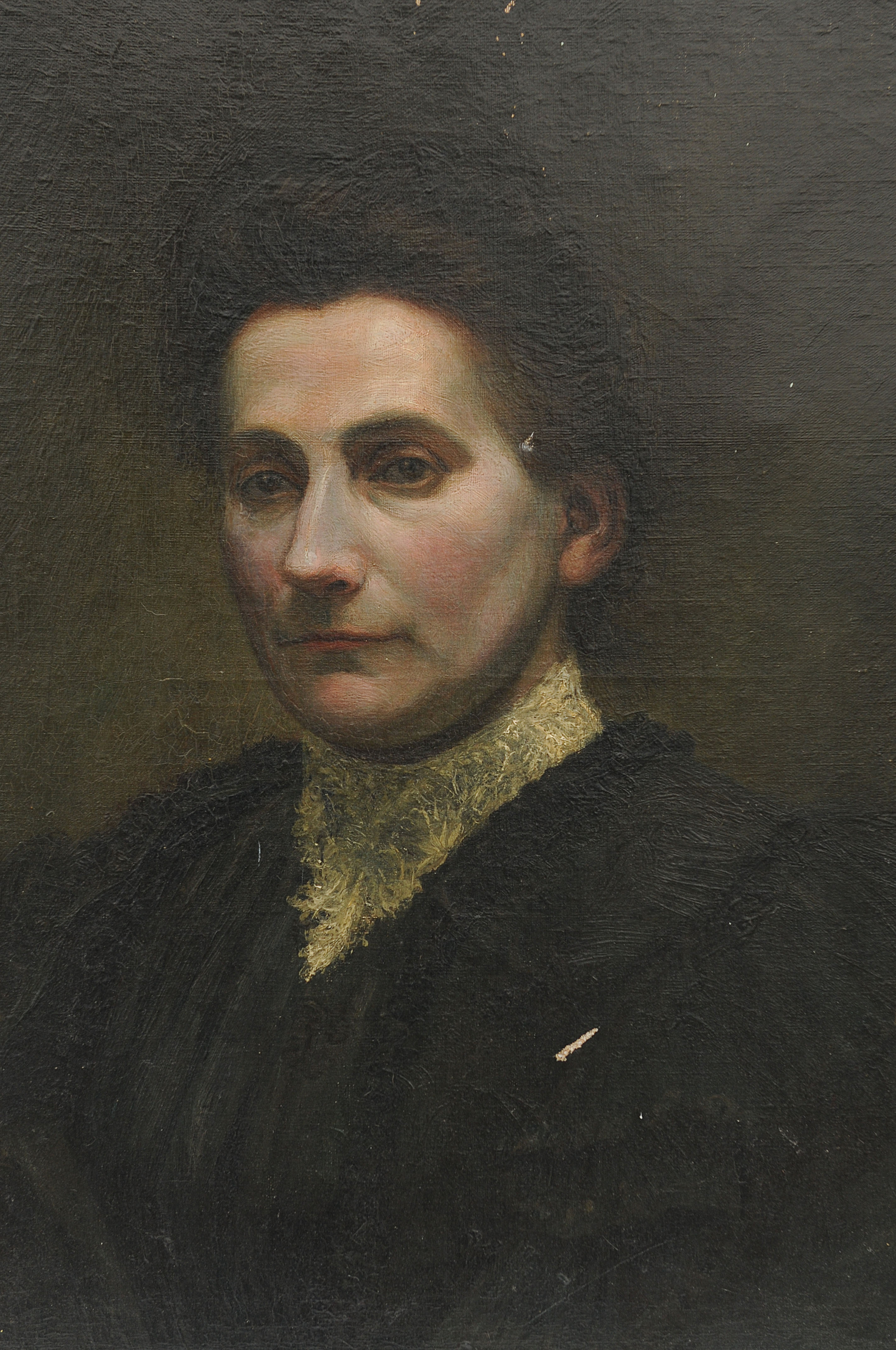 Oil on canvas Portrait of a lady