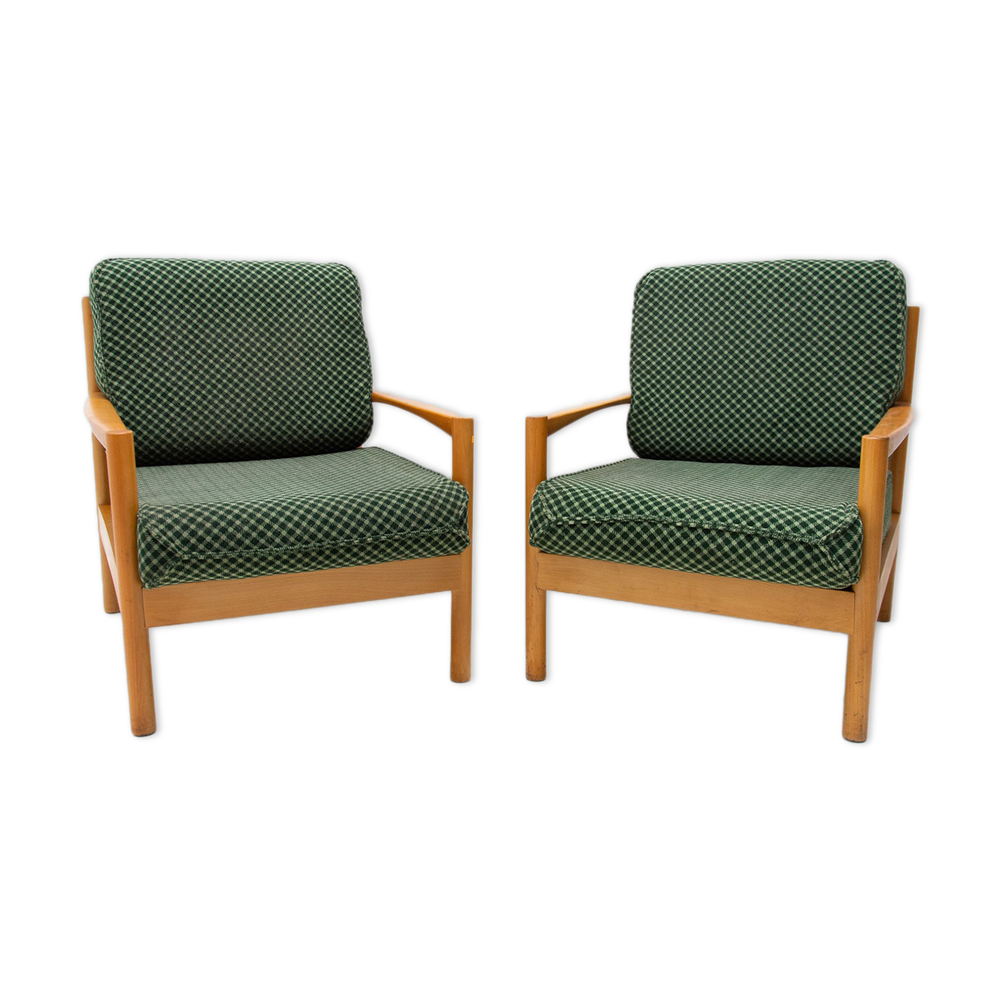 A pair of mid century Scandinavian style armchairs, 1970´s