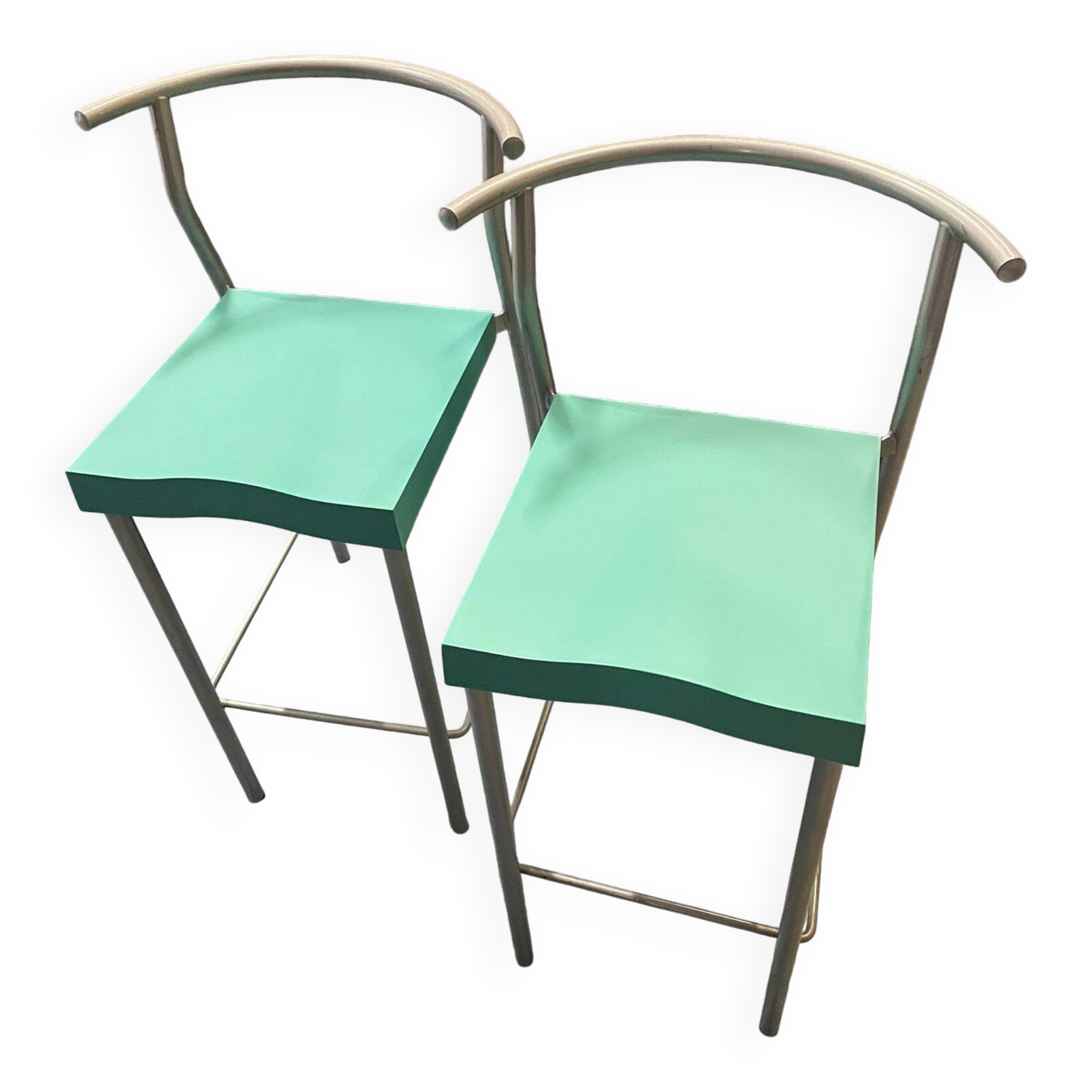 Set of 2 High Globe bar stools H.65cm Starck for Kartell