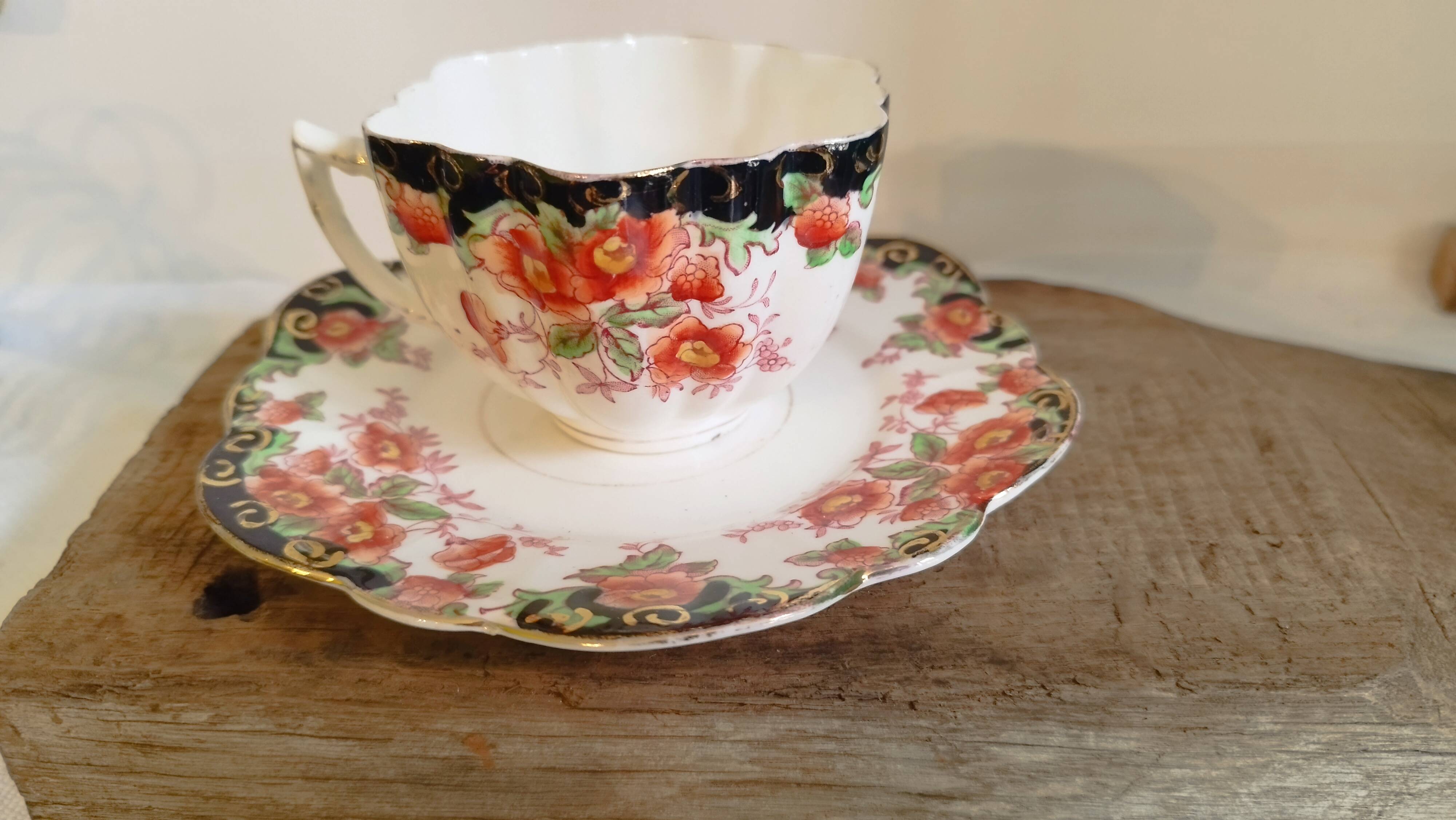 English porcelain cup and saucer