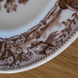 6 assiettes à dessert en opaline