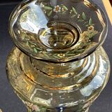 Amber crystal enamel and gilded liquor service