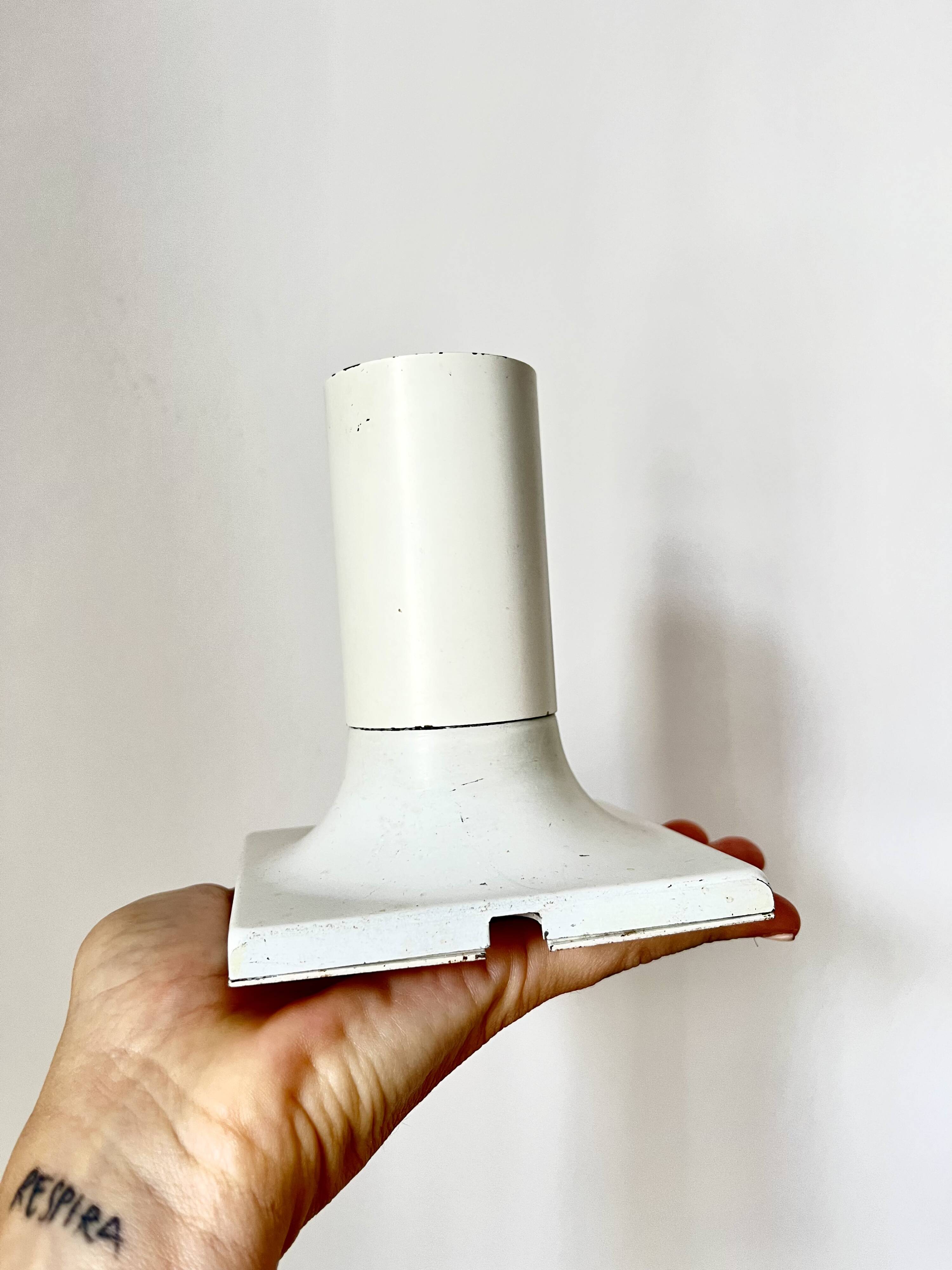 Vintage White Metal Wall/Ceiling Lamps by Rolf Krüger for Staff, 1970s Germ