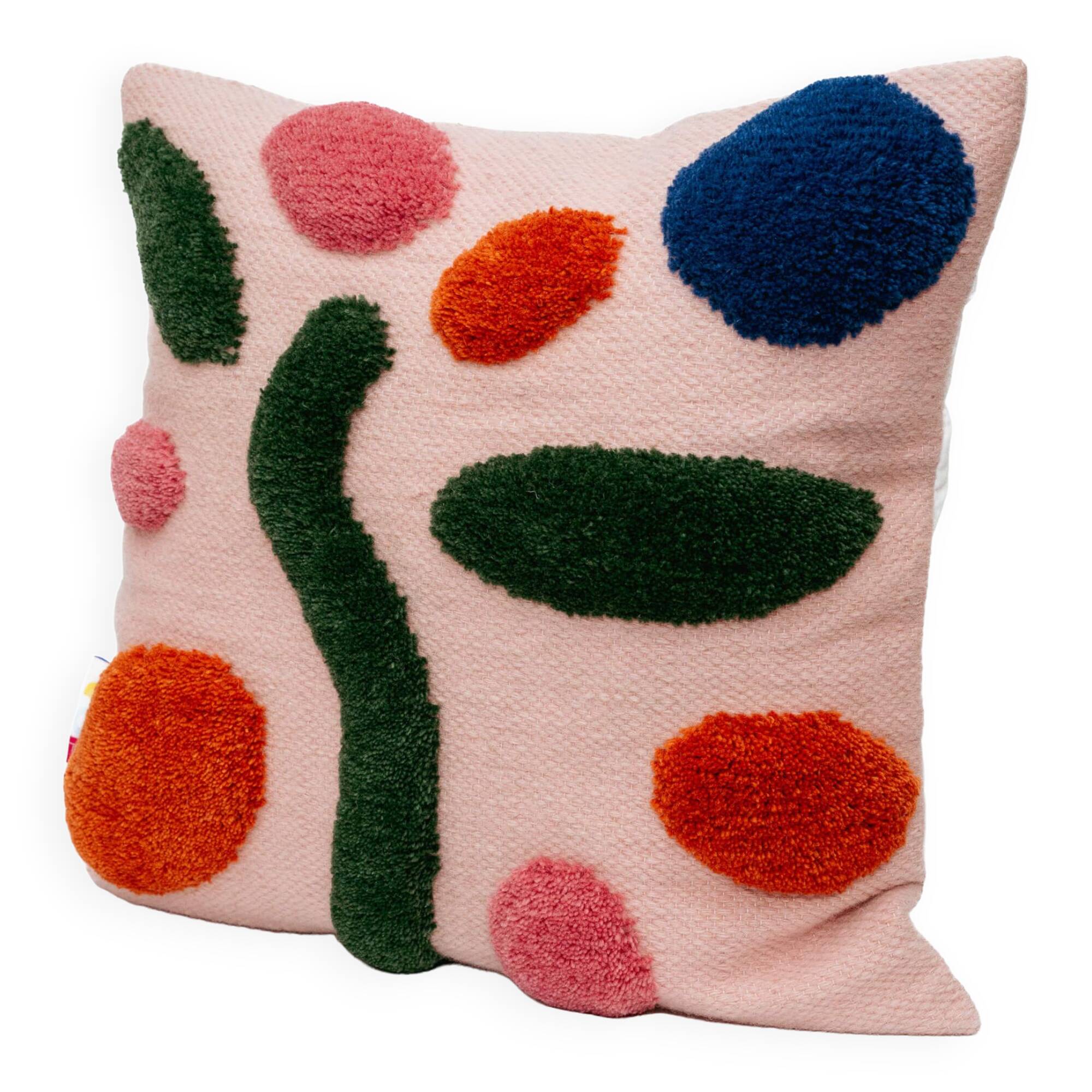 Love me & love me not handmade wool cushion cover 45 x 45 cm