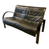 “Polhem” two-seater leather bench by Tord Björklund for IKEA 1980