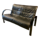 “Polhem” two-seater leather bench by Tord Björklund for IKEA 1980
