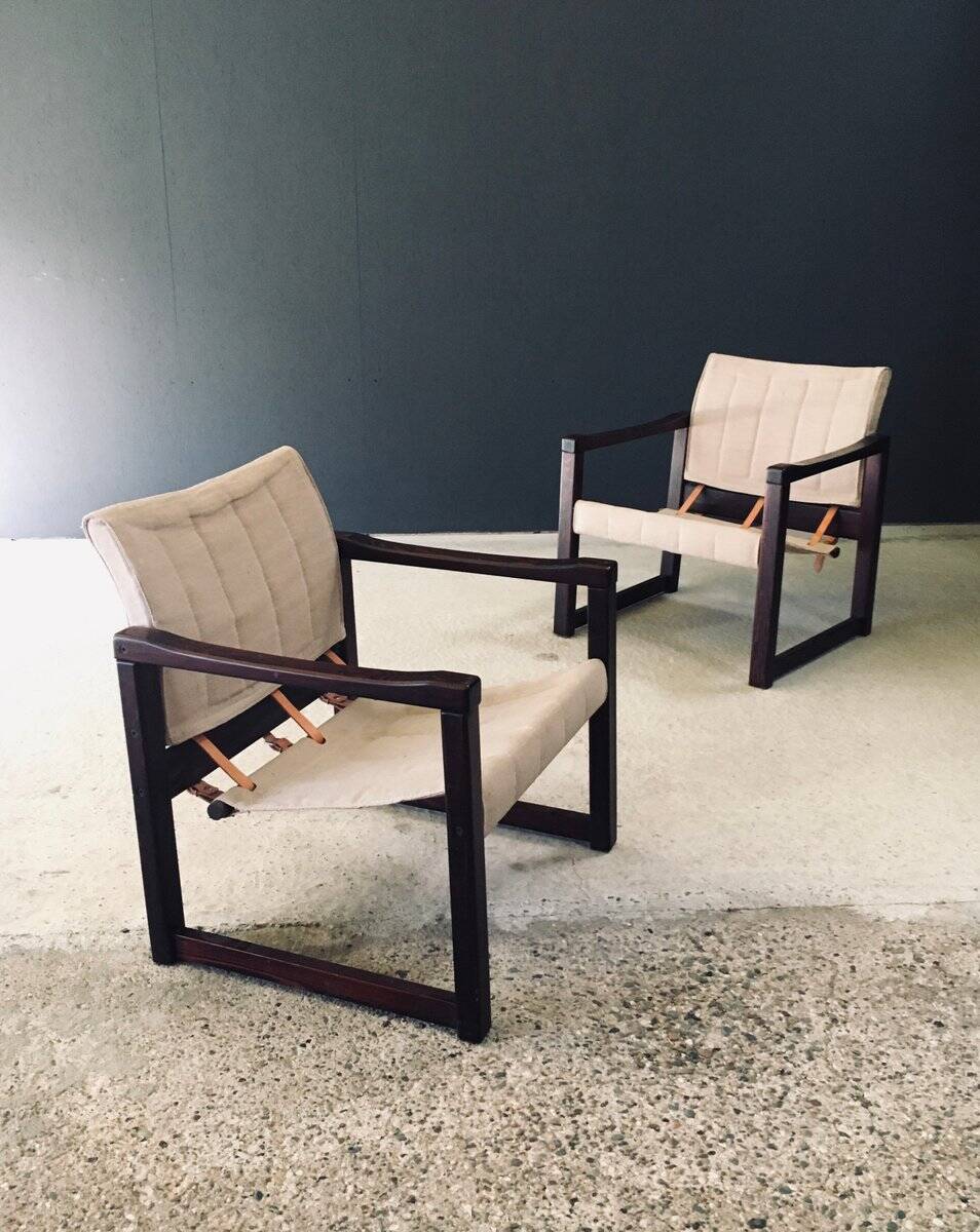 Diana Safari Lounge Chairs attributed to Karin Mobring for Ikea, 1970s, Set of 2