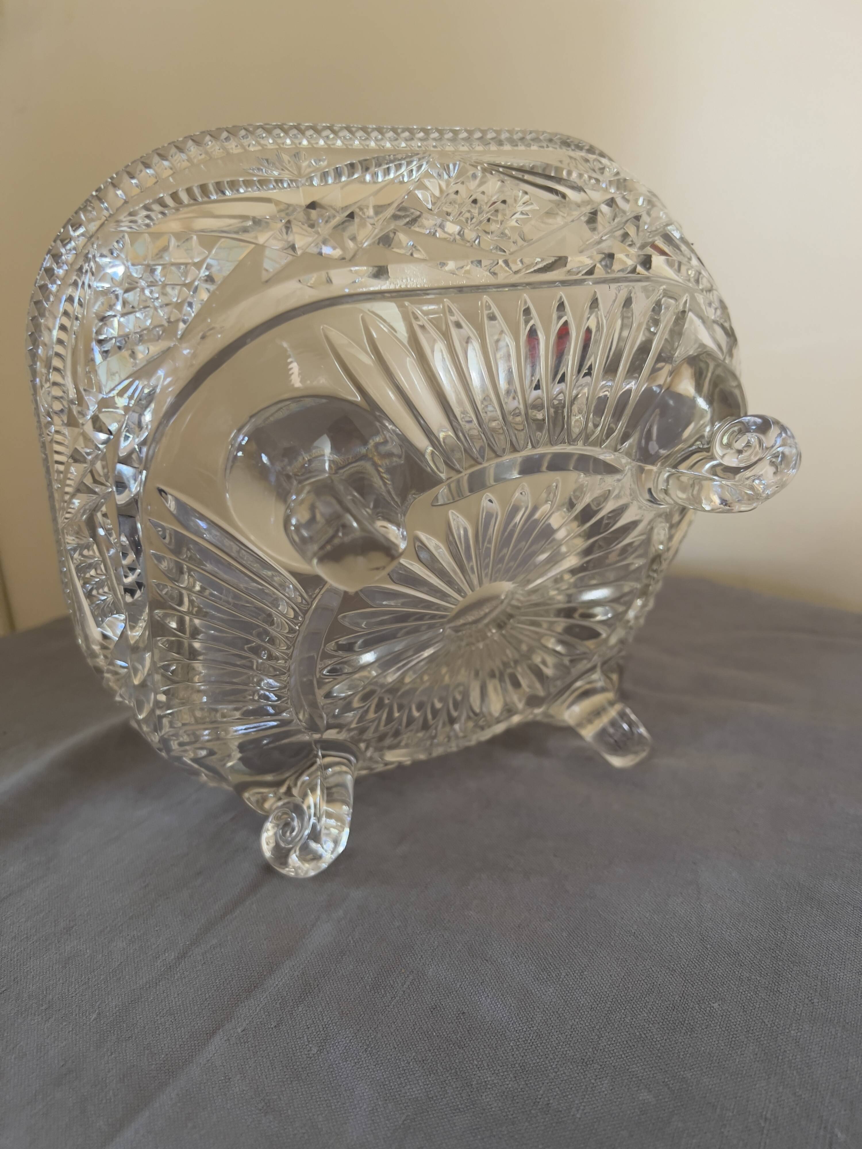 1950s crystal fruit bowl