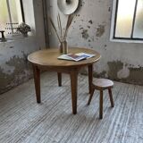 1950s round oak table