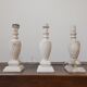 Mid-century white marble swedish table lamp