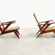 Sculptural french lounge chairs 1950's.