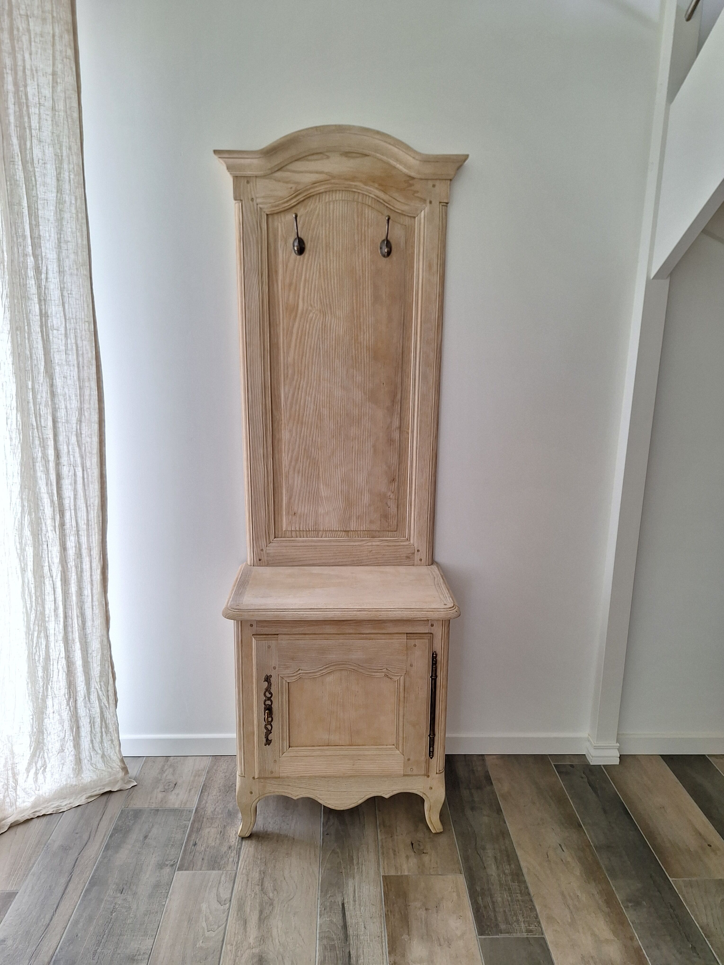 Restored antique oak entrance wardrobe