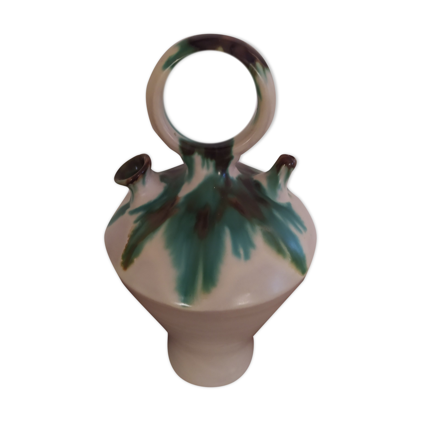 Oiled vintage design in emailed gres