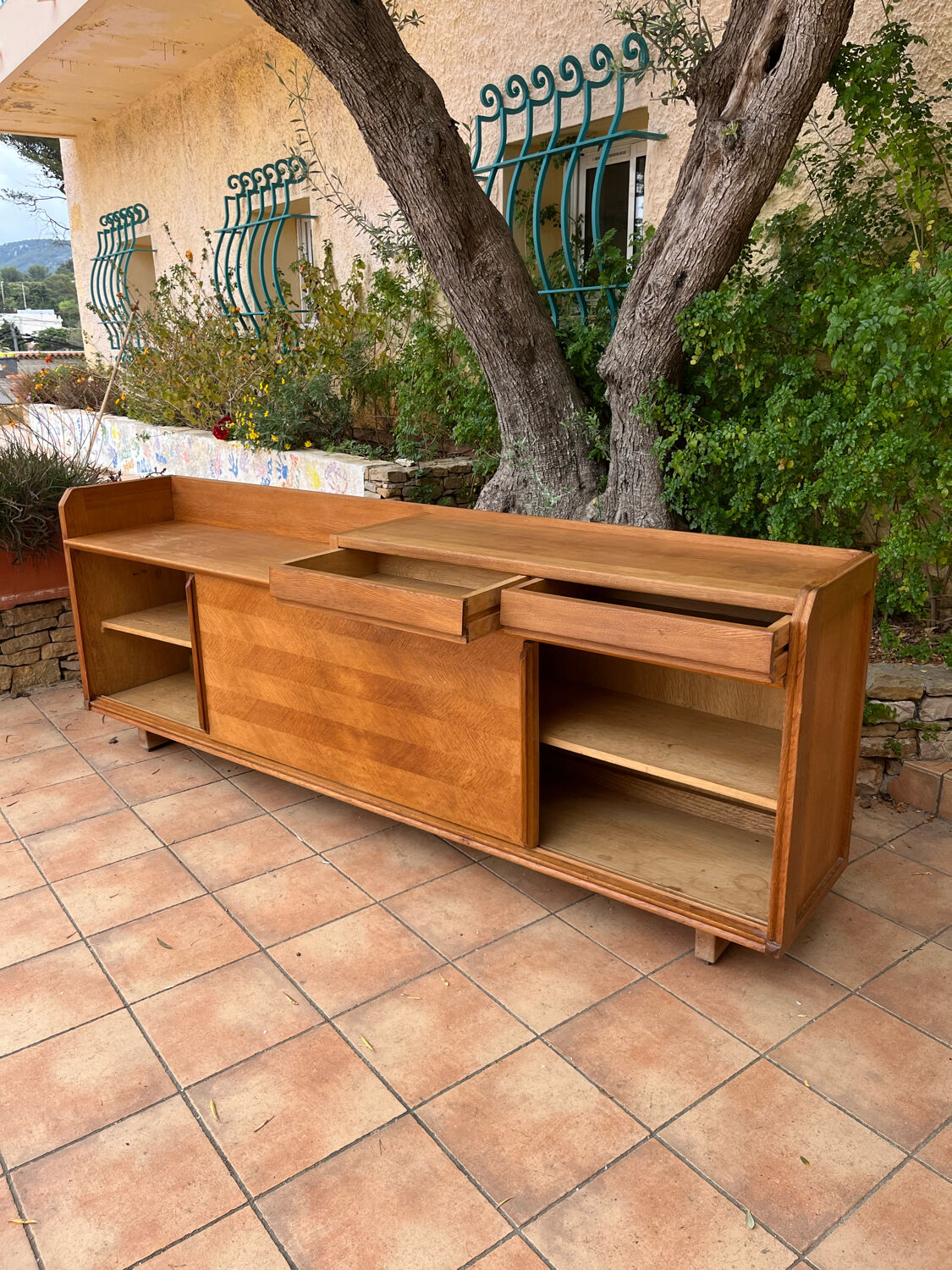Guillerme and Chambron oak sideboard, 1950