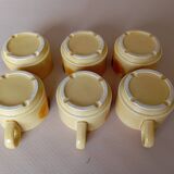 6 Gien "Sun" coffee cups