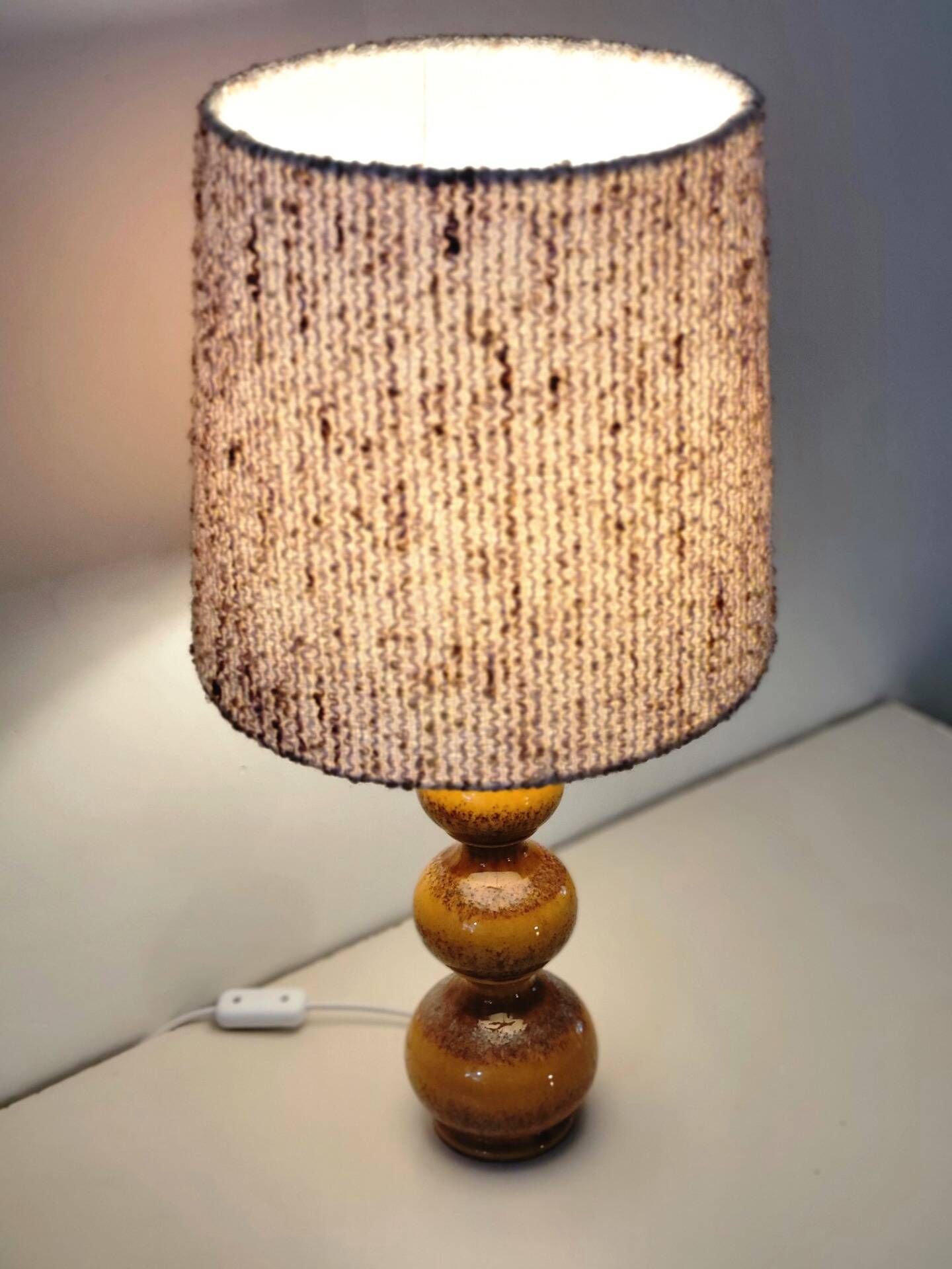 Kaiser Leuchten Bubble ceramic table lamp, Germany 1960