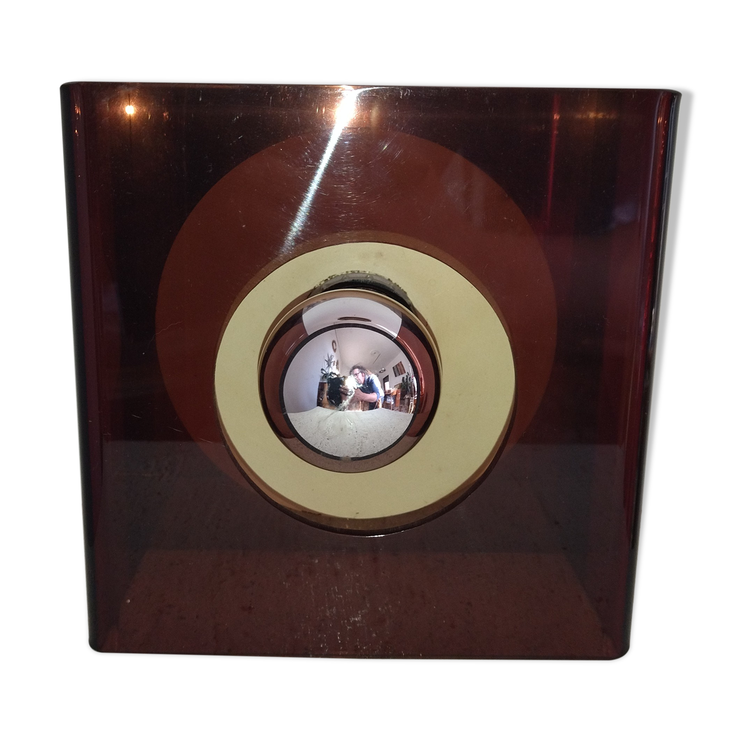 Smoked plexiglass wall lamp 70 spaceage