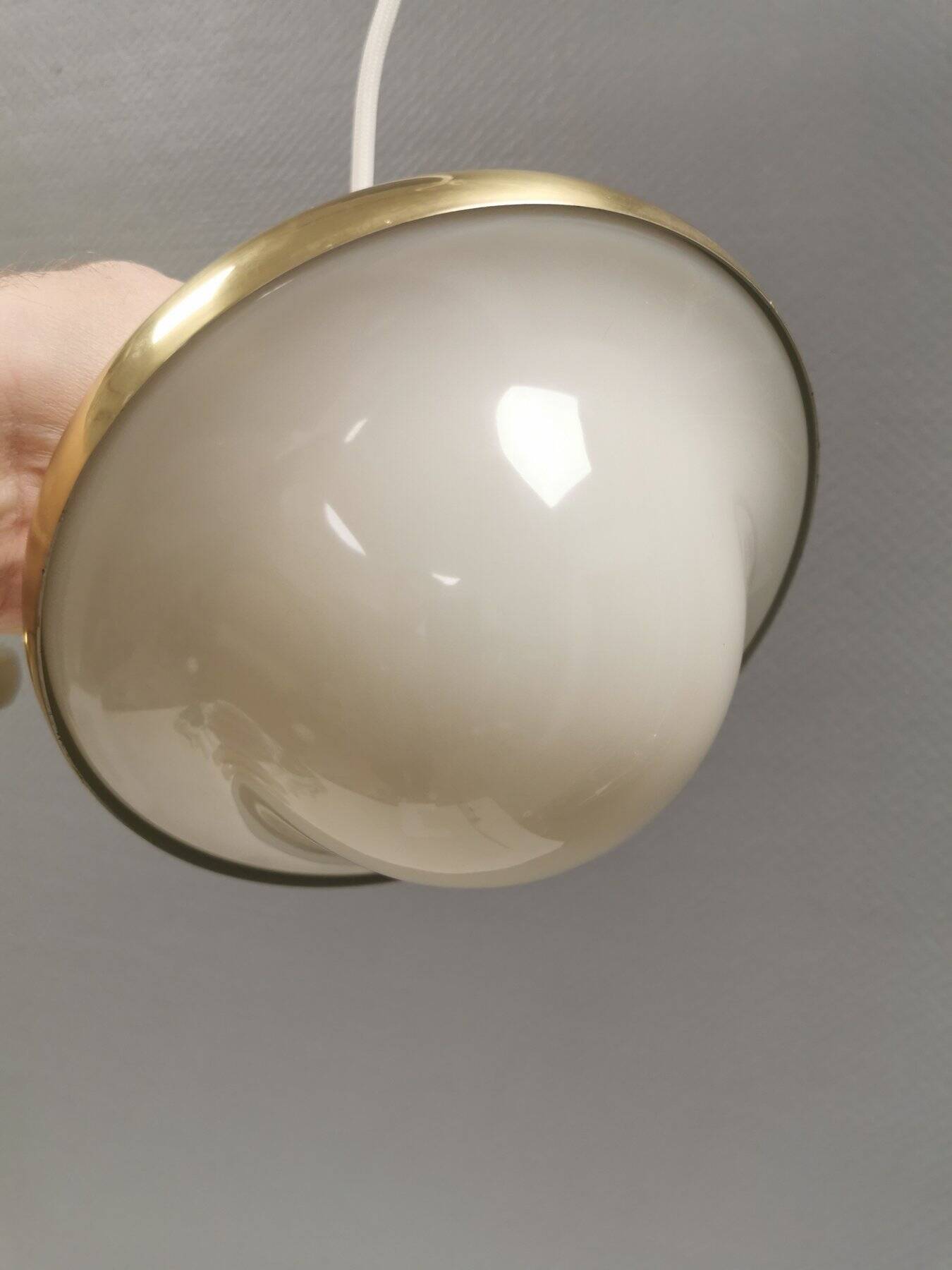 Two very beautiful and original ‘Bubi’ pendant lamps, Denmark, 1960s.